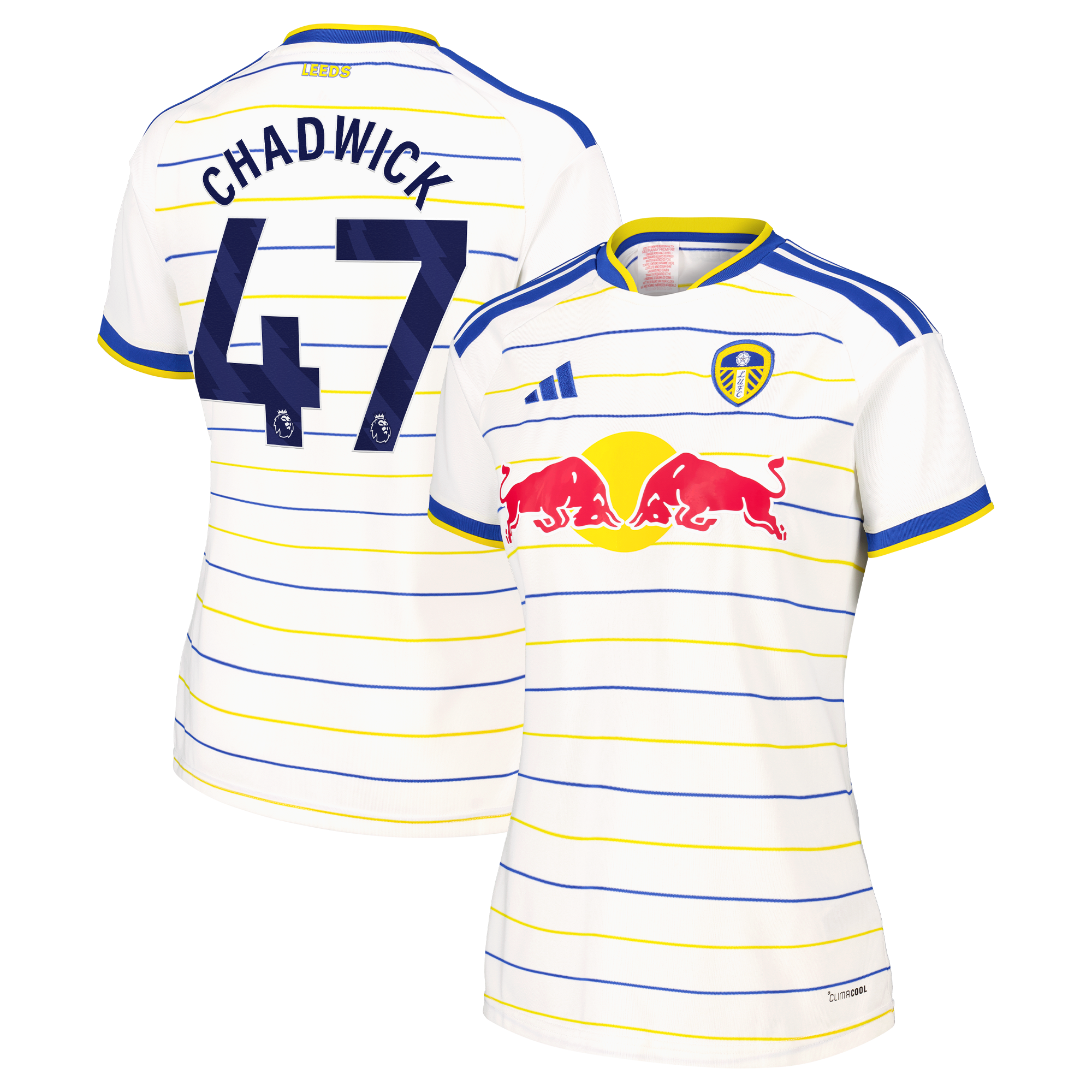 Leeds United adidas Home Shirt 2026-27 - Womens with Chadwick 47 printing