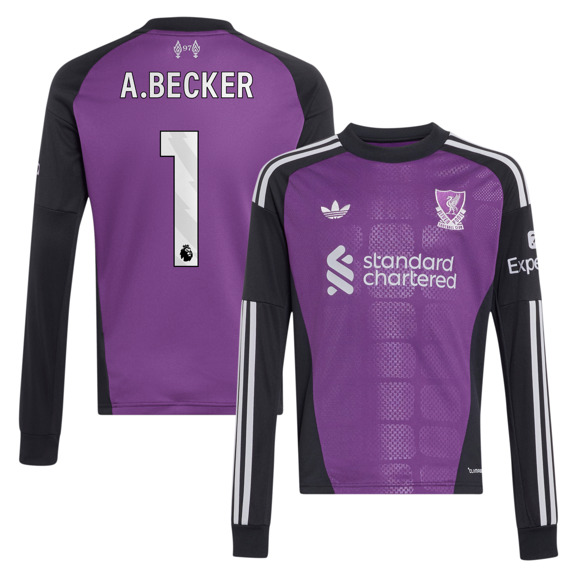 Maillot Gardien Extérieur Liverpool adidas 26/27 - Enfant - Manches longues avec flocage A.Becker 1
