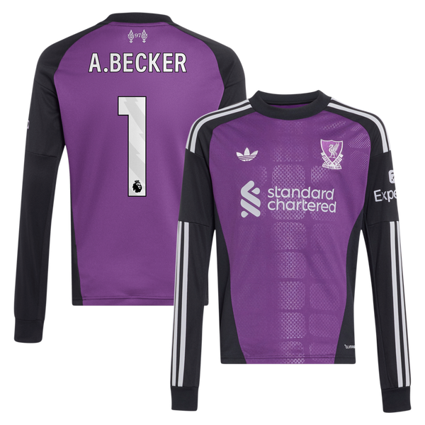 Maillot Gardien Extérieur Liverpool adidas 26/27 - Enfant - Manches longues avec flocage A.Becker 1