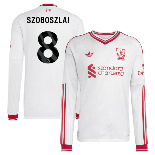 Maillot Extérieur Liverpool adidas Authentic 26/27 - Manches longues avec flocage Szoboszlai 8