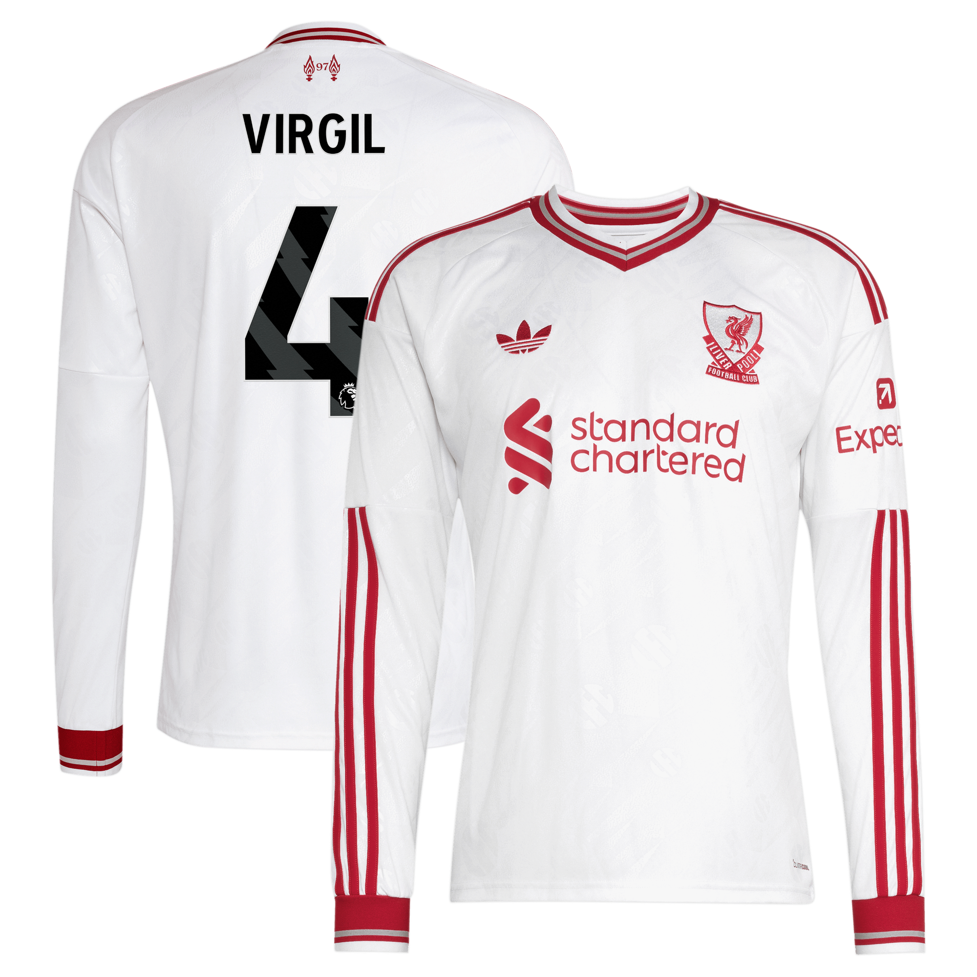 Maillot Extérieur Liverpool adidas 26/27 - Manches longues avec flocage Virgil 4