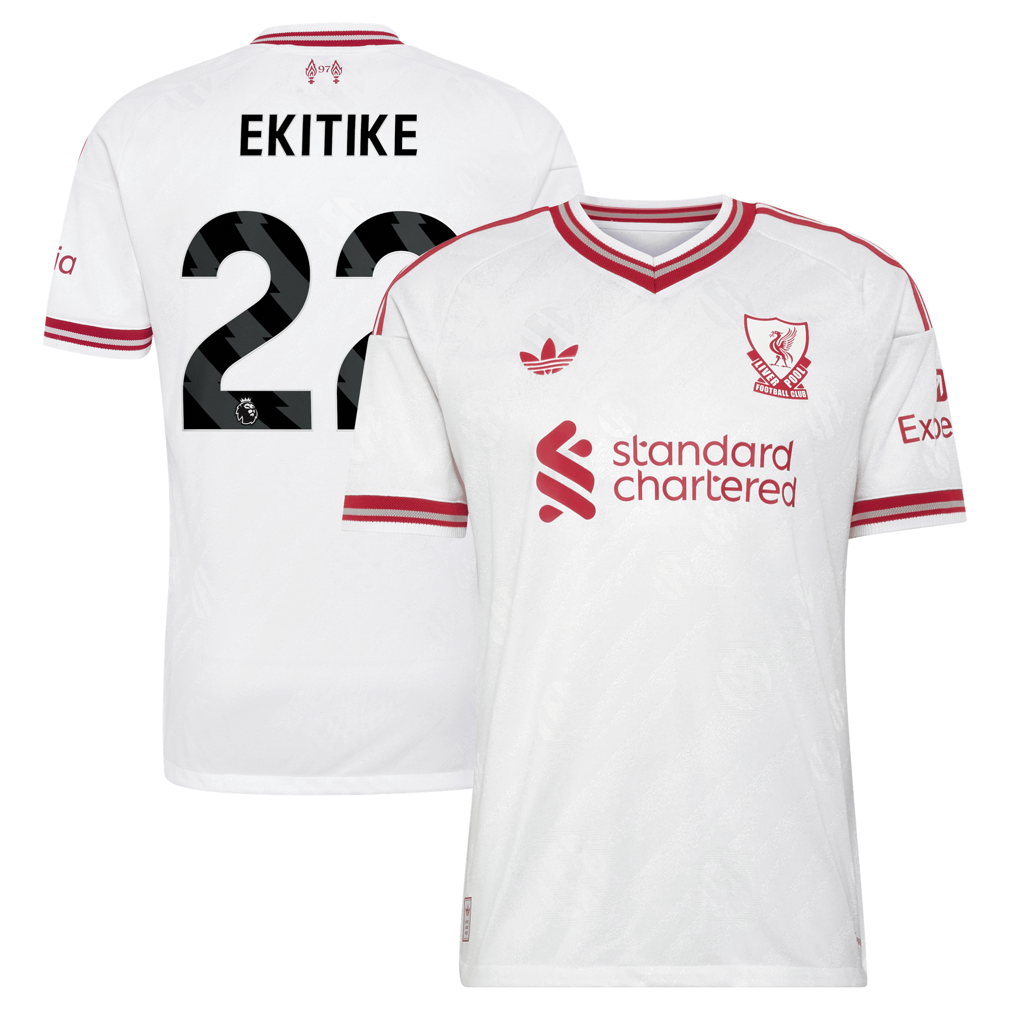 Maillot Extérieur Liverpool adidas Authentic 26/27 avec flocage Ekitike 22