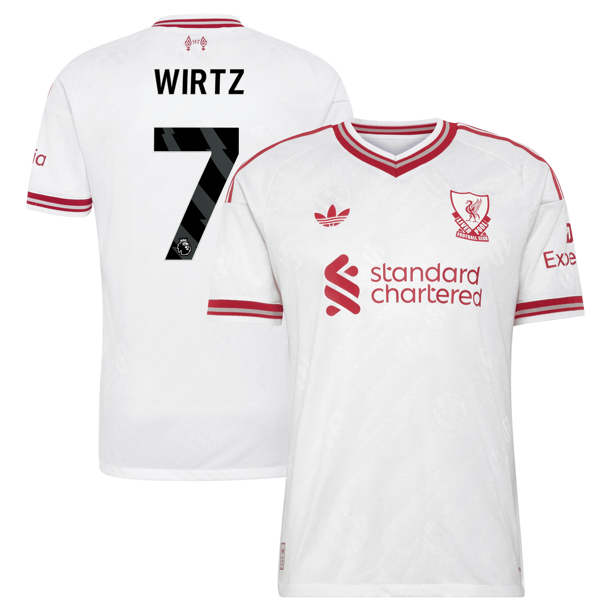 Maillot Extérieur Liverpool adidas Authentic 26/27 avec flocage Wirtz 7