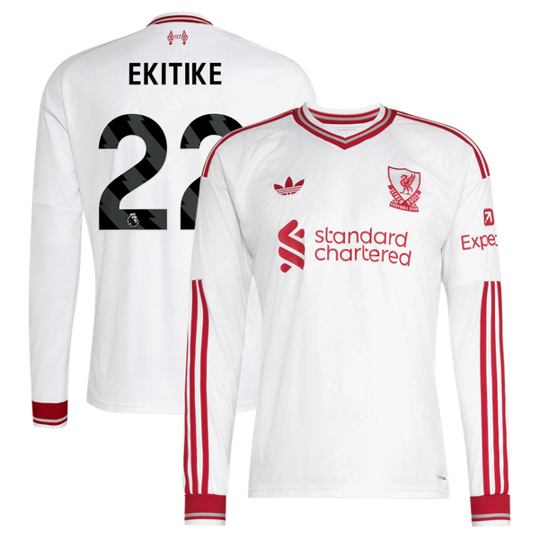 Maillot Extérieur Liverpool adidas 26/27 - Manches longues avec flocage Ekitike 22