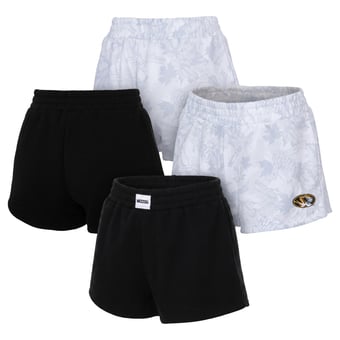 Women's ZooZatz  Black/Gray Missouri Tigers Two-Pack Knockout Shorts Set