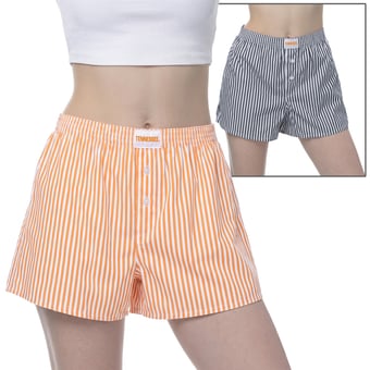 Women's ZooZatz  Orange/White Tennessee Volunteers Two-Pack Boxer Shorts Set