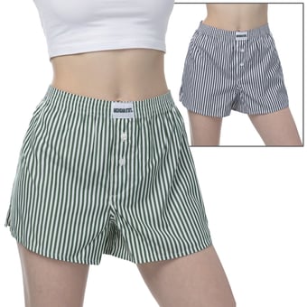Women's ZooZatz  Green/White Michigan State Spartans Two-Pack Boxer Shorts Set