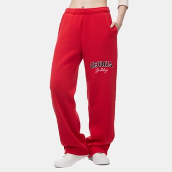 Women's ZooZatz  Red Georgia Bulldogs Wordmark Fleece Sweatpants