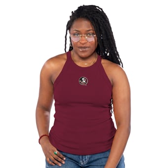 Women's ZooZatz  Garnet Florida State Seminoles Tri-Blend Racerback Ribbed Tank Top