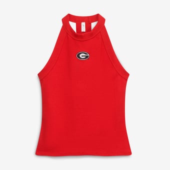 Women's ZooZatz  Red Georgia Bulldogs Tri-Blend Racerback Ribbed Tank Top