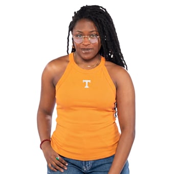 Women's ZooZatz  Tennessee Orange Tennessee Volunteers Tri-Blend Racerback Ribbed Tank Top