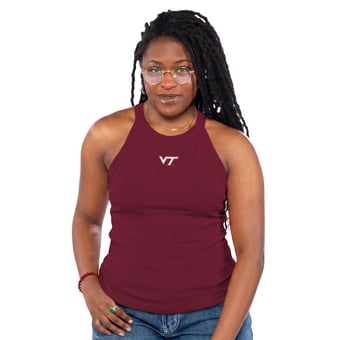 Women's ZooZatz  Maroon Virginia Tech Hokies Tri-Blend Racerback Ribbed Tank Top