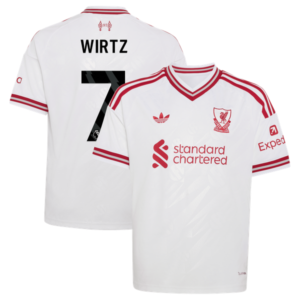 Maillot Extérieur Liverpool adidas 26/27 - Enfant avec flocage Wirtz 7