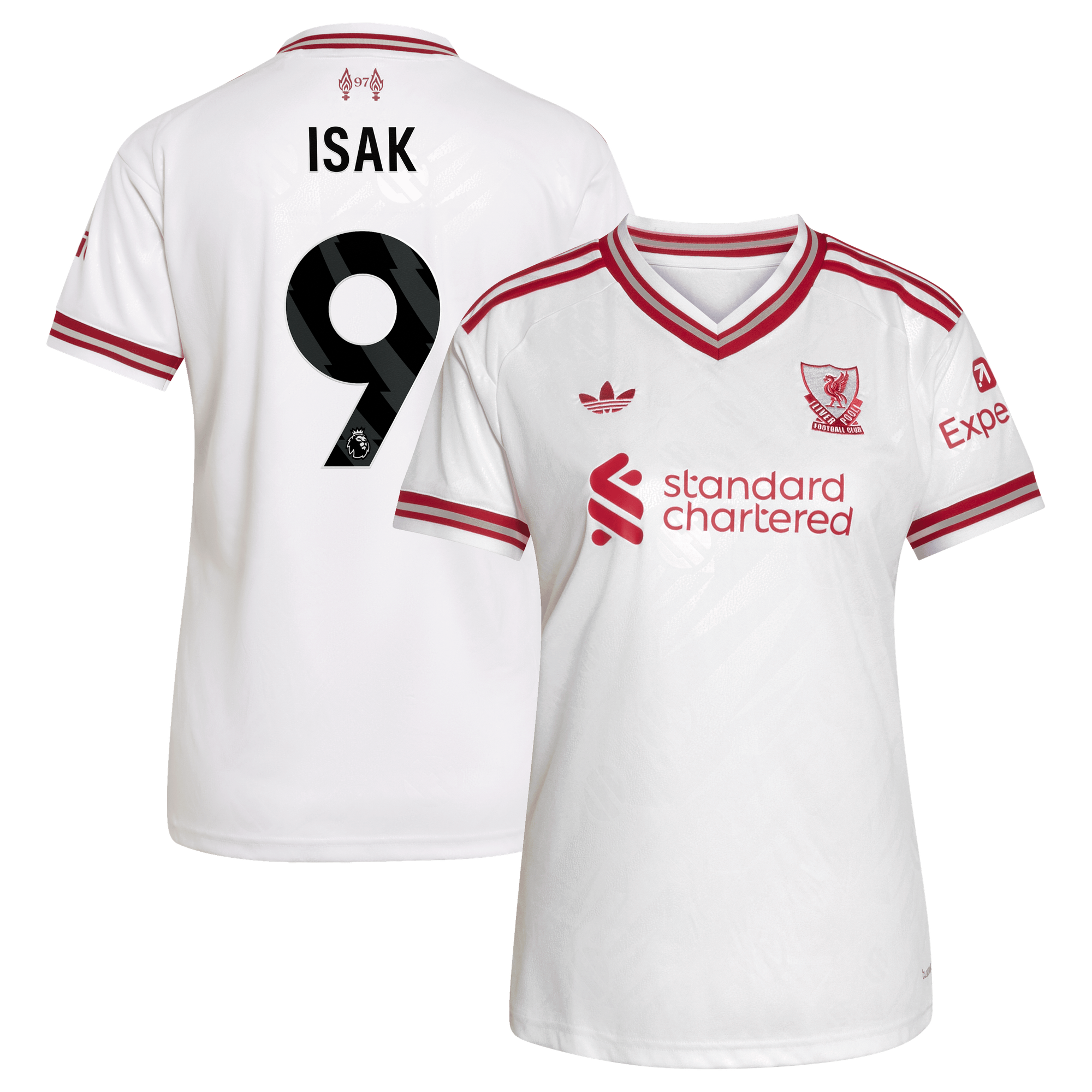 Maillot Extérieur Liverpool adidas 26/27 - Femme avec flocage Isak 9
