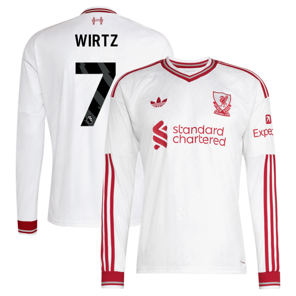 Maillot Extérieur Liverpool adidas 26/27 - Enfant - Manches longues avec flocage Wirtz 7