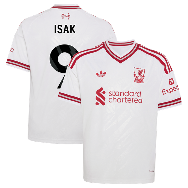 Maillot Extérieur Liverpool adidas 26/27 - Enfant avec flocage Isak 9