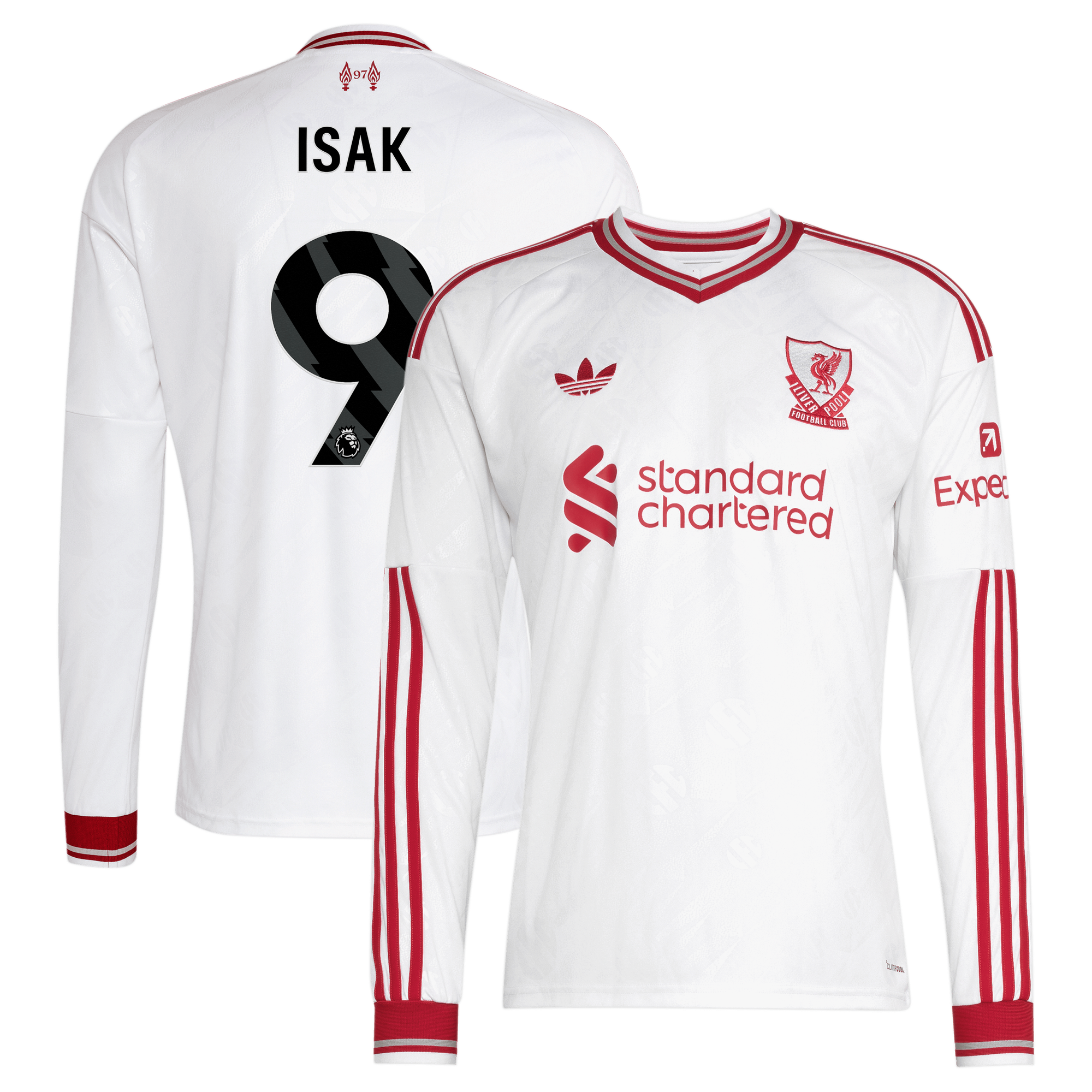 Maillot Extérieur Liverpool adidas 26/27 - Enfant - Manches longues avec flocage Isak 9