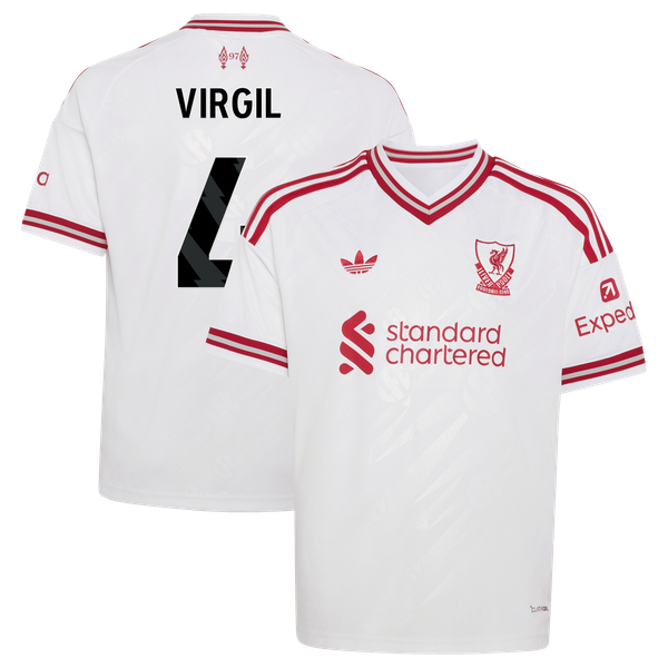 Maillot Extérieur Liverpool adidas 26/27 - Enfant avec flocage Virgil 4