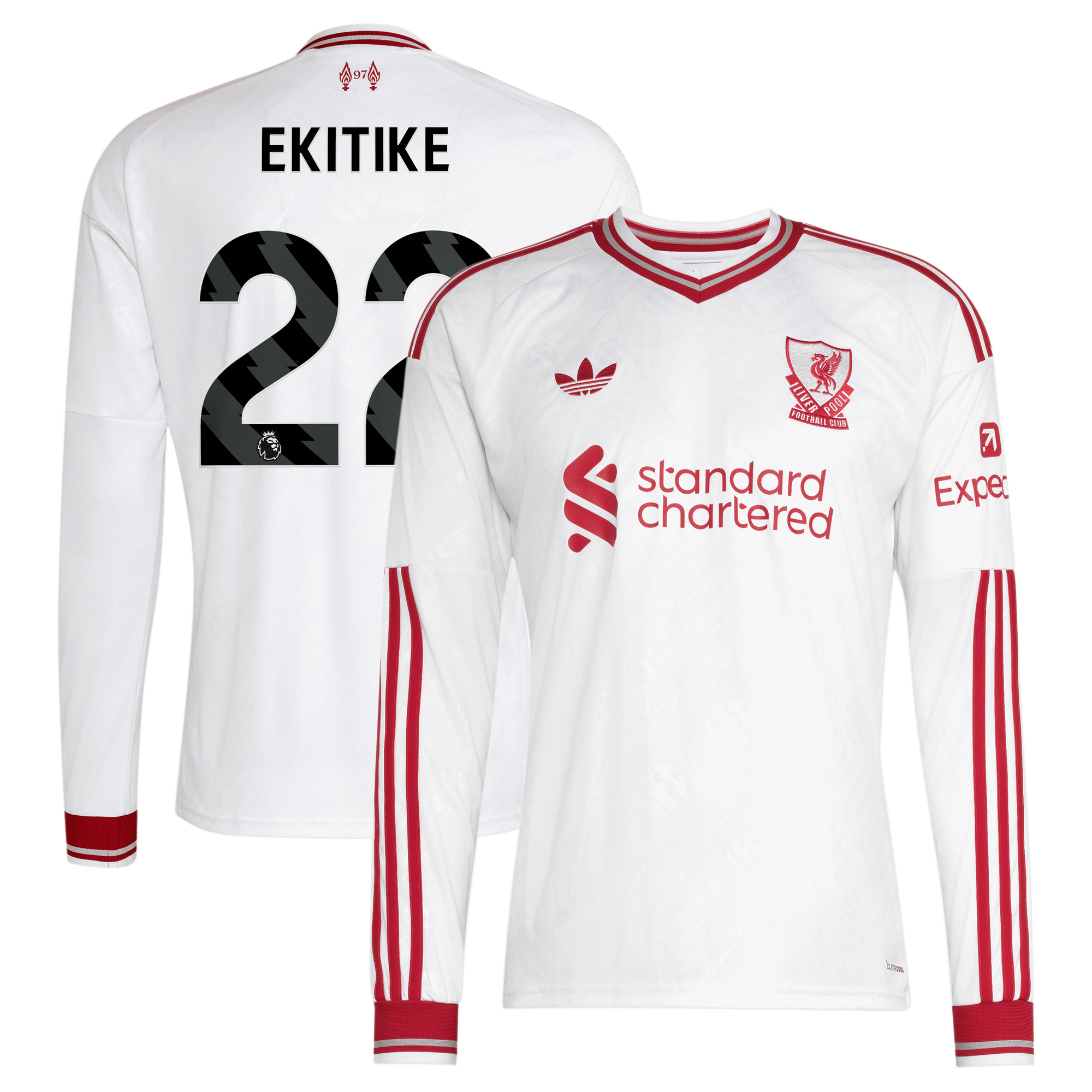 Maillot Extérieur Liverpool adidas 26/27 - Enfant - Manches longues avec flocage Ekitike 22