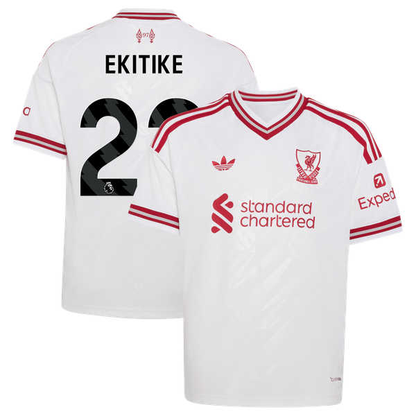 Maillot Extérieur Liverpool adidas 26/27 - Enfant avec flocage Ekitike 22