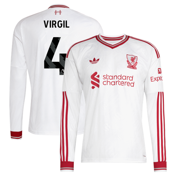 Maillot Extérieur Liverpool adidas 26/27 - Enfant - Manches longues avec flocage Virgil 4