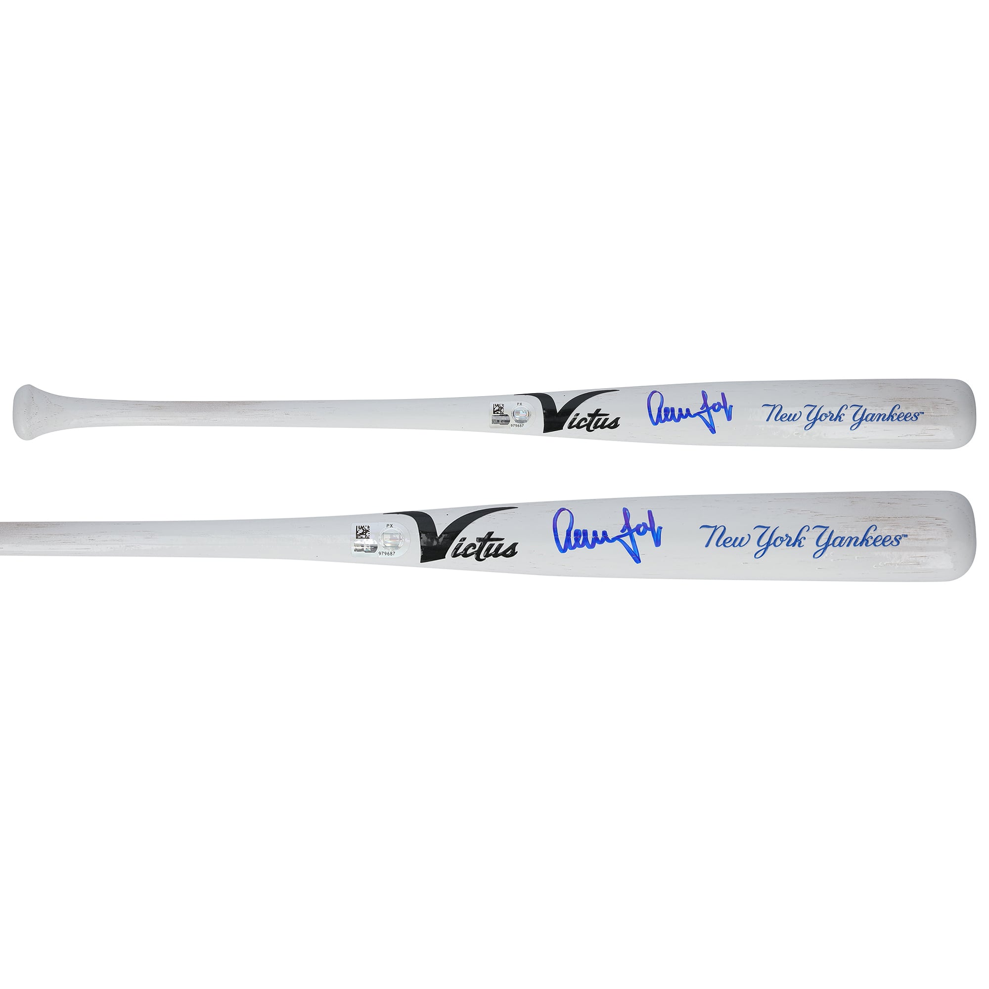 Mini mazza da baseball autografata da Aaron Judge dei New York Yankees, modello Victus Team ID.