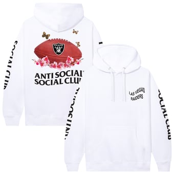 Unisex AntiSocialSocialClub x NFL White Las Vegas Raiders Impact Blossom Hoodie