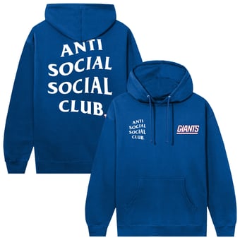Unisex AntiSocialSocialClub x NFL Royal New York Giants Snap Hoodie