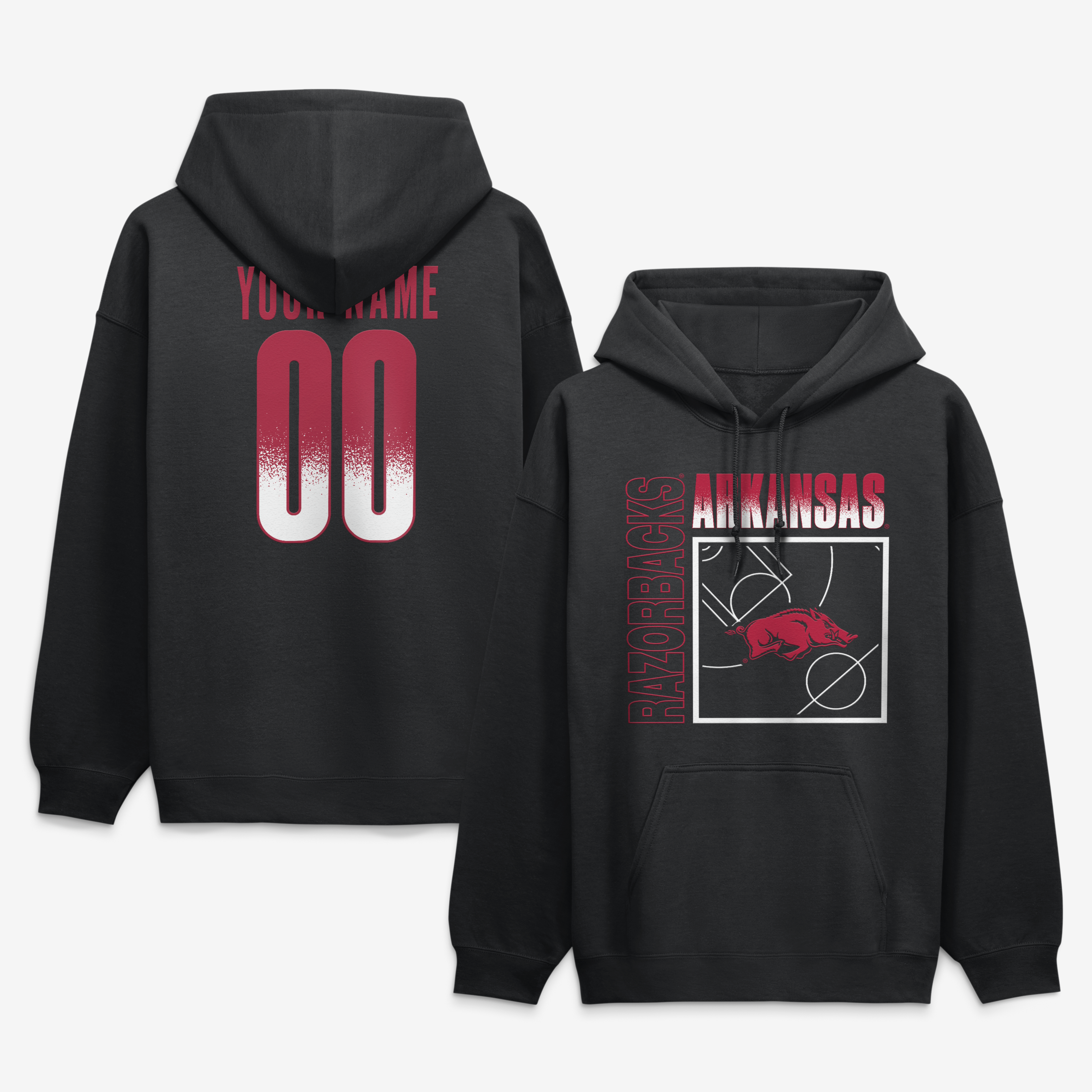 Men’s Black Arkansas Razorbacks Big & Tall Home Court Pop Personalized Any Name & Number Hoodie Men’s Black Arkansas Razorbacks Big & Tall Home Court Pop Personalized Any Name & Number Hoodie