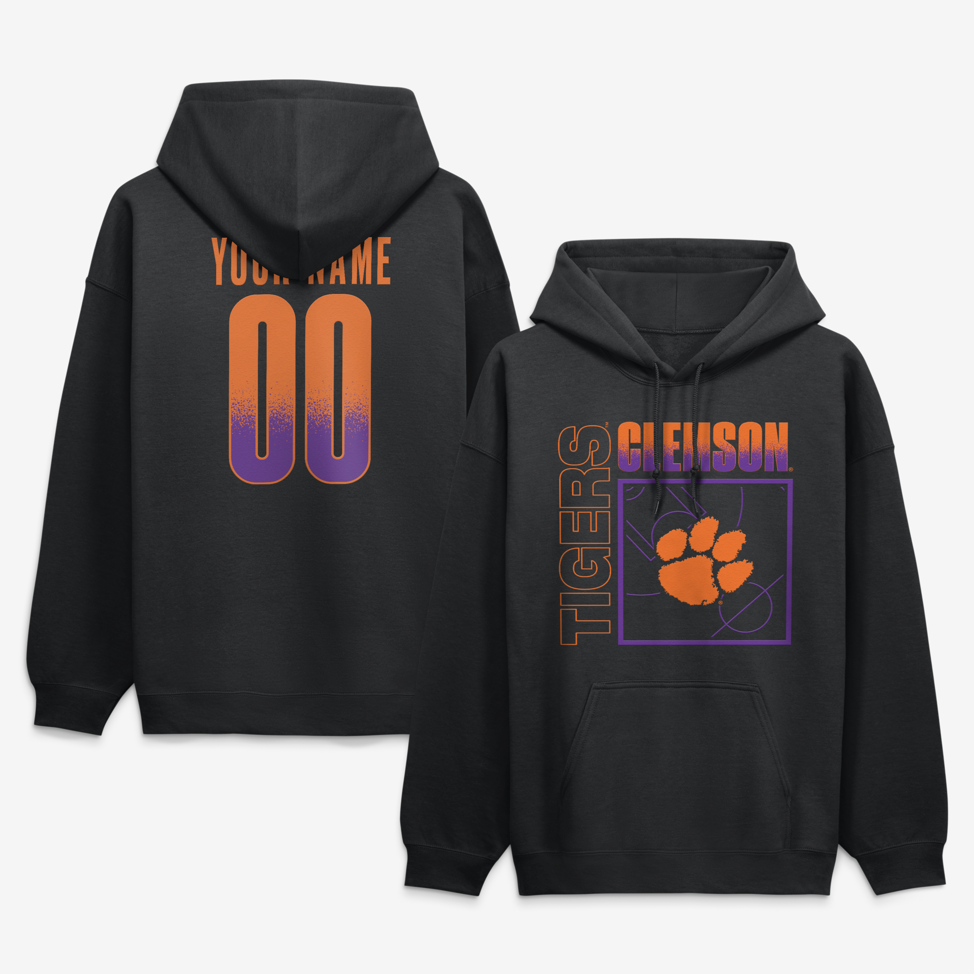 Men’s Black Clemson Tigers Big & Tall Home Court Pop Personalized Any Name & Number Hoodie Men’s Black Clemson Tigers Big & Tall Home Court Pop Personalized Any Name & Number Hoodie