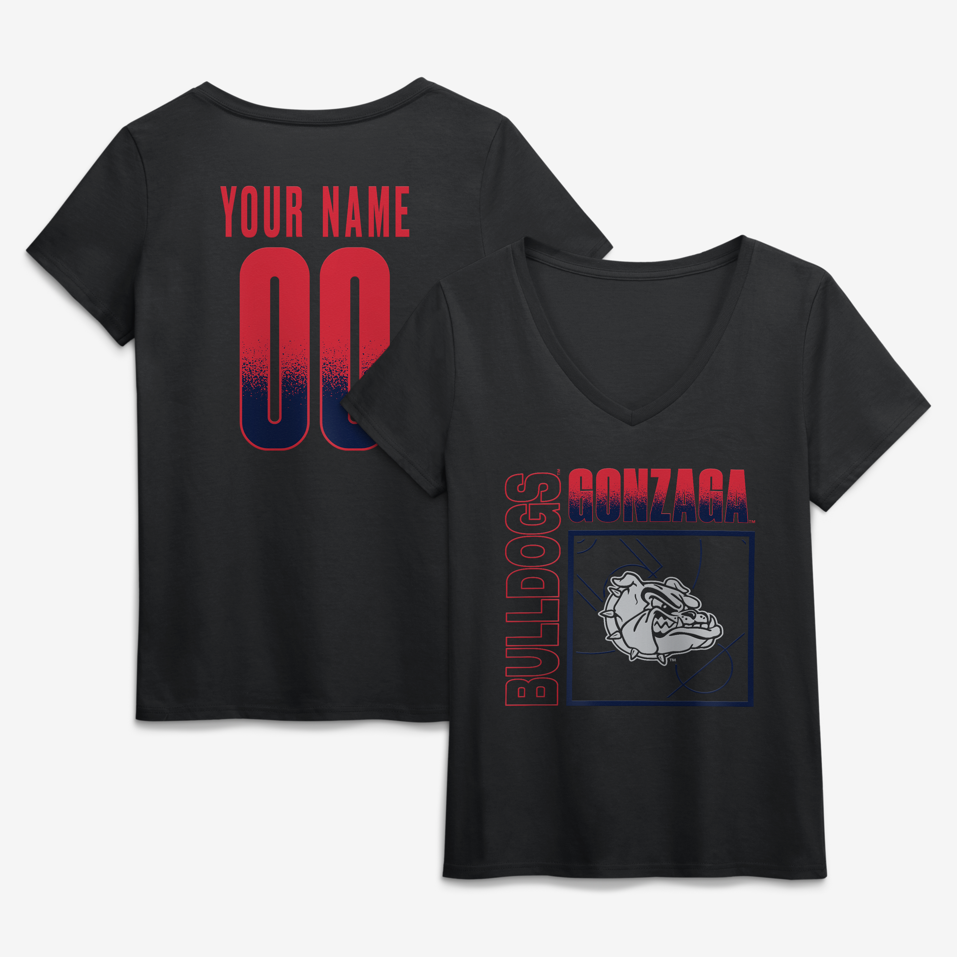 Women’s Black Gonzaga Bulldogs Home Court Pop Personalized Any Name & Number V-Neck T-Shirt Women’s Black Gonzaga Bulldogs Home Court Pop Personalized Any Name & Number V-Neck T-Shirt