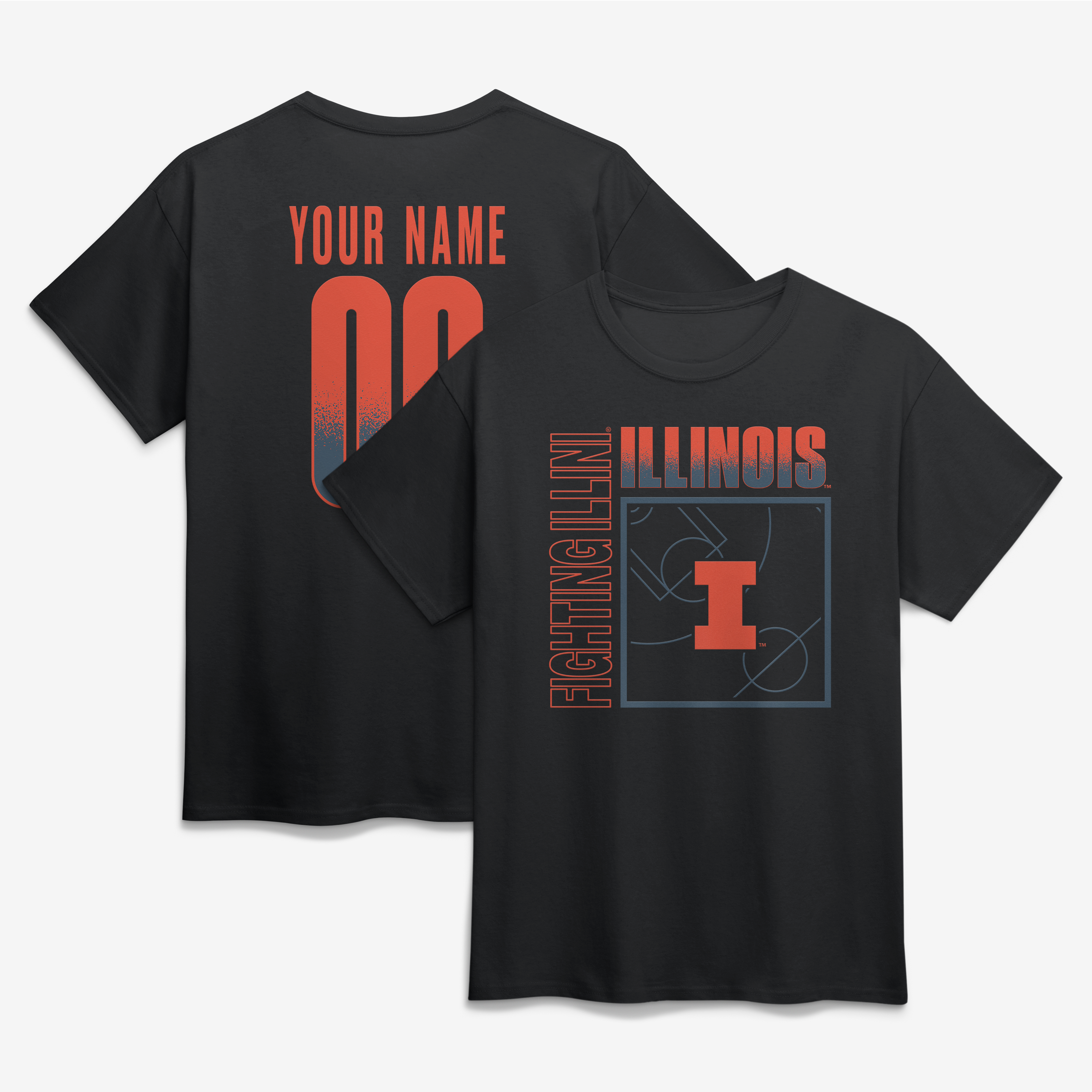 Men’s Black Illinois Fighting Illini Big & Tall Home Court Pop Personalized Any Name & Number T-Shirt Men’s Black Illinois Fighting Illini Big & Tall Home Court Pop Personalized Any Name & Number T-Shirt