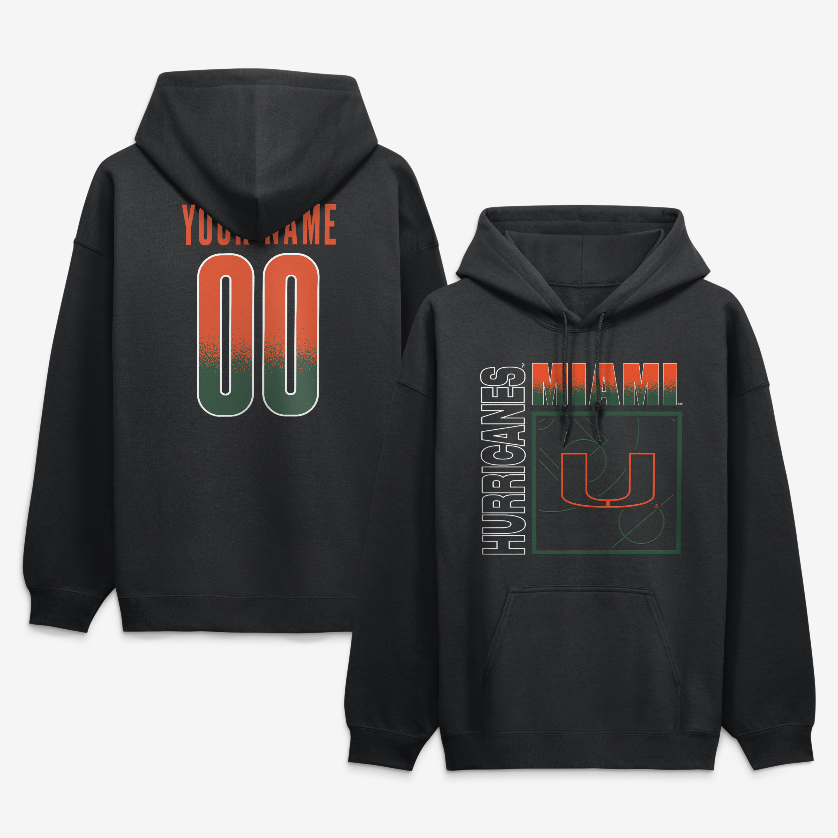 Men’s Black Miami Hurricanes Big & Tall Home Court Pop Personalized Any Name & Number Hoodie Men’s Black Miami Hurricanes Big & Tall Home Court Pop Personalized Any Name & Number Hoodie
