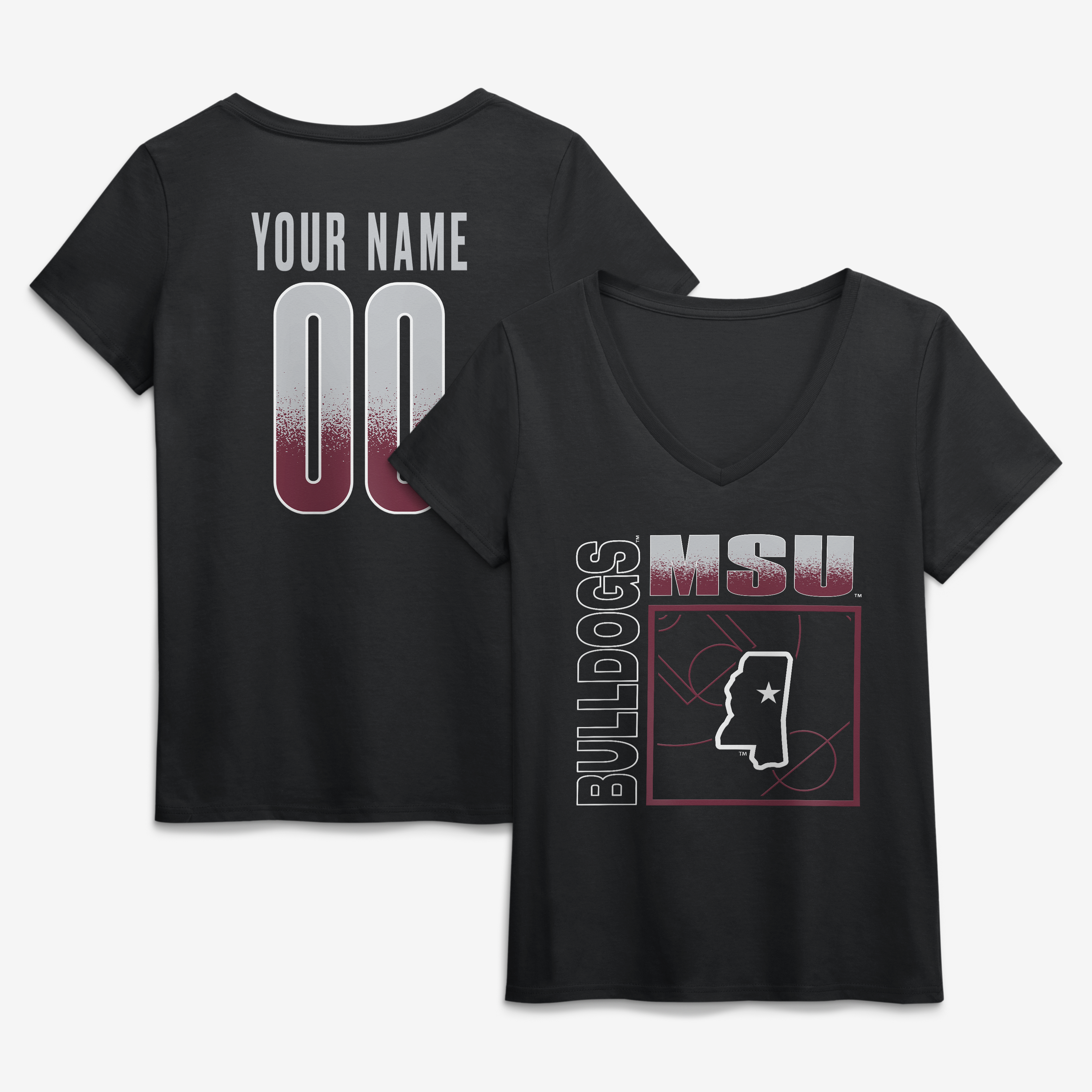 Women’s Black Mississippi State Bulldogs Home Court Pop Personalized Any Name & Number V-Neck T-Shirt Women’s Black Mississippi State Bulldogs Home Court Pop Personalized Any Name & Number V-Neck T-Shirt