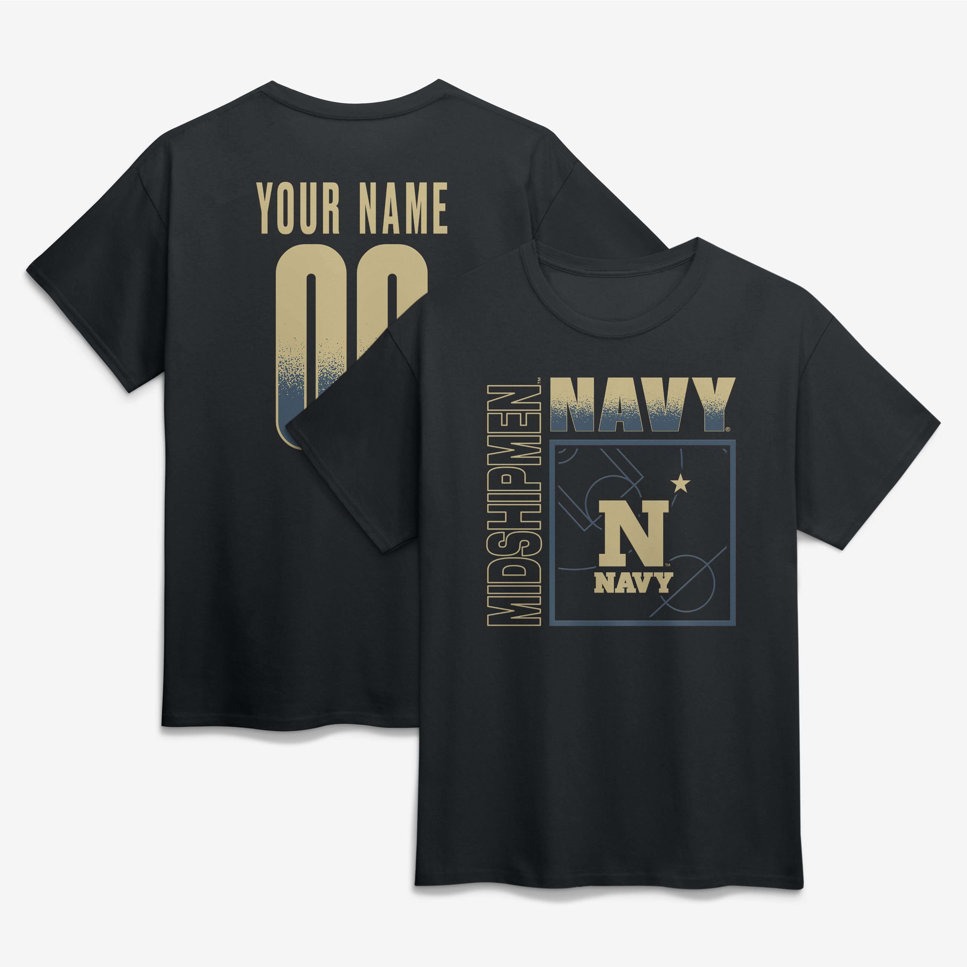 Men’s Black Navy Midshipmen Home Court Pop Personalized Any Name & Number T-Shirt Men’s Black Navy Midshipmen Home Court Pop Personalized Any Name & Number T-Shirt