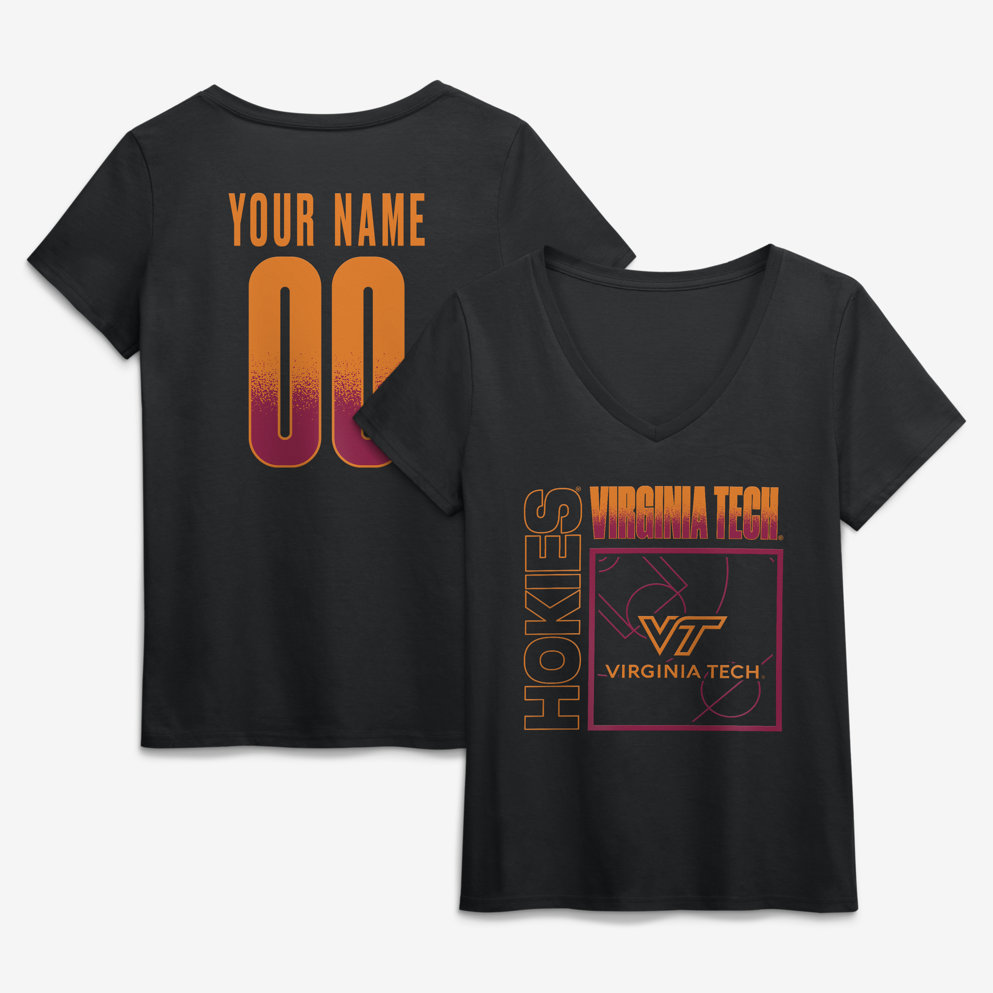 Women’s Black Virginia Tech Hokies Home Court Pop Personalized Any Name & Number V-Neck T-Shirt Women’s Black Virginia Tech Hokies Home Court Pop Personalized Any Name & Number V-Neck T-Shirt