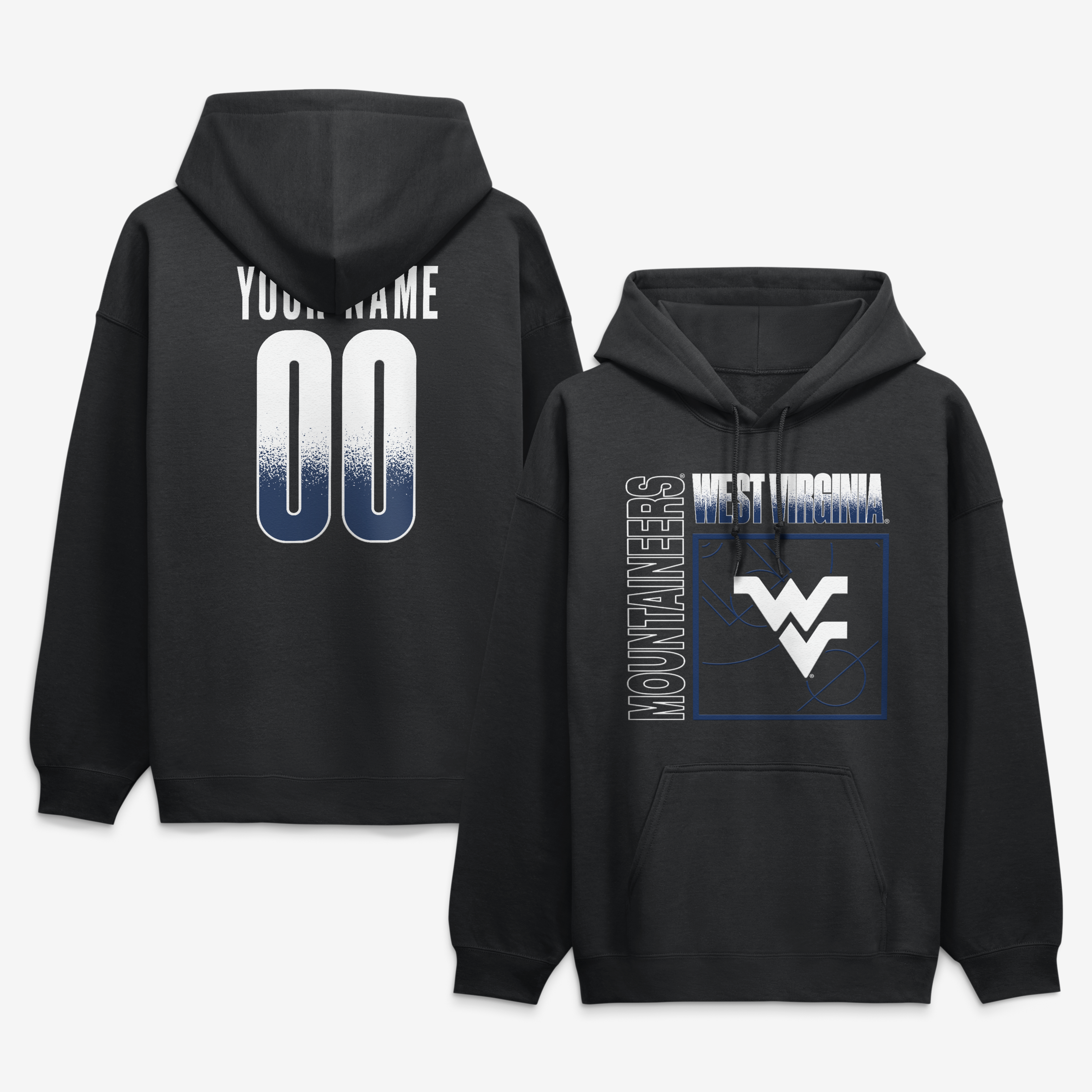 Men’s Black West Virginia Mountaineers Big & Tall Home Court Pop Personalized Any Name & Number Hoodie Men’s Black West Virginia Mountaineers Big & Tall Home Court Pop Personalized Any Name & Number Hoodie