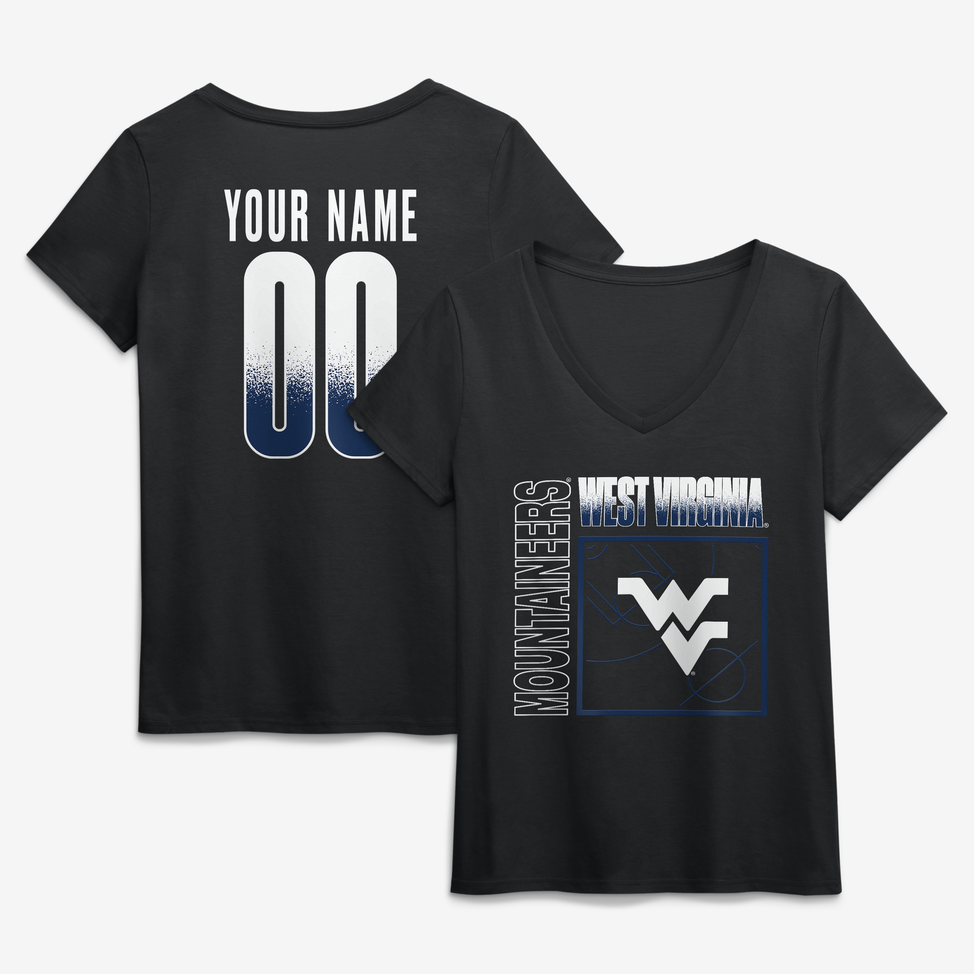 Women’s Black West Virginia Mountaineers Home Court Pop Personalized Any Name & Number V-Neck T-Shirt Women’s Black West Virginia Mountaineers Home Court Pop Personalized Any Name & Number V-Neck T-Shirt