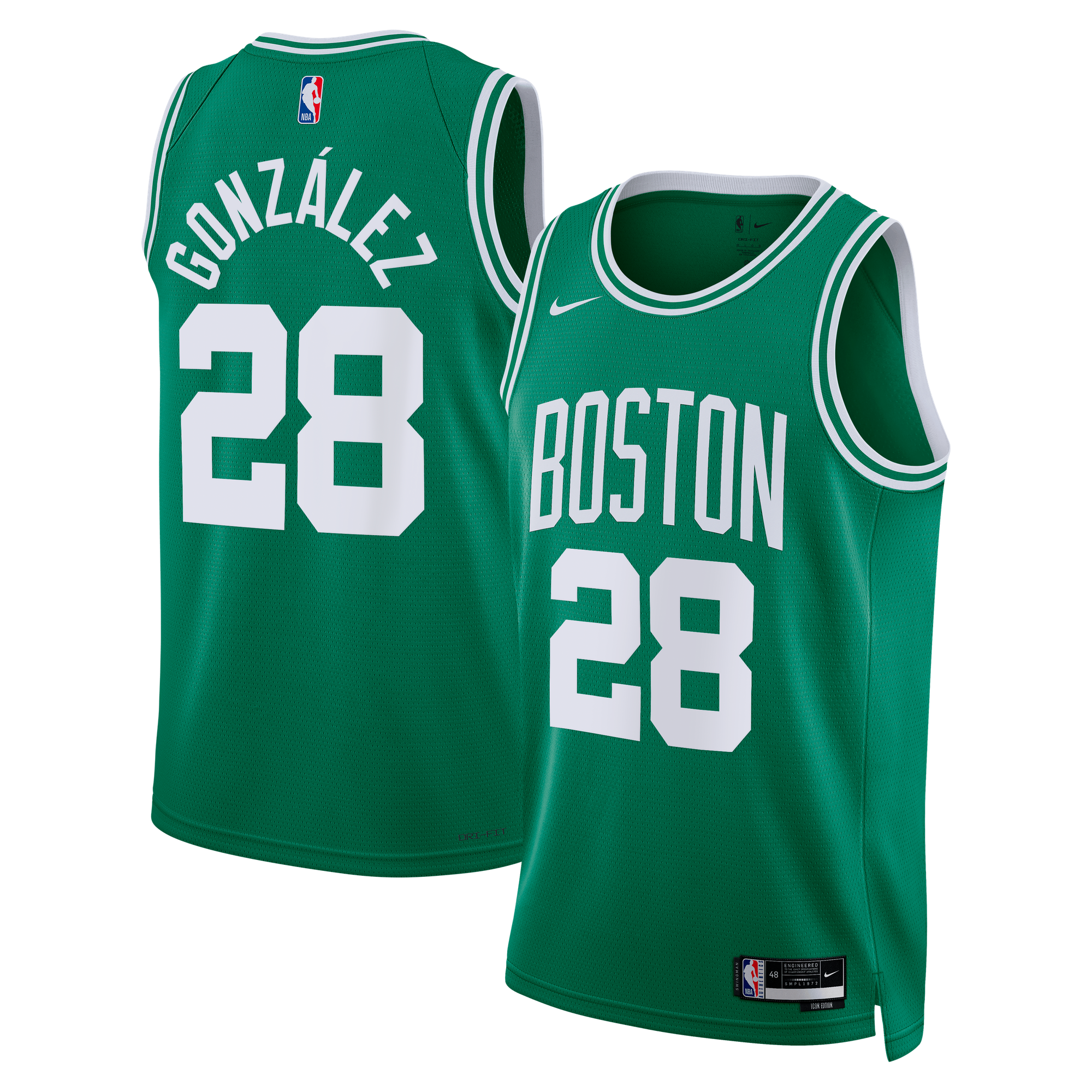 Camiseta Nike Icon Edition Swingman de los Boston Celtics - Verde Kelly - Hugo González - Unisex