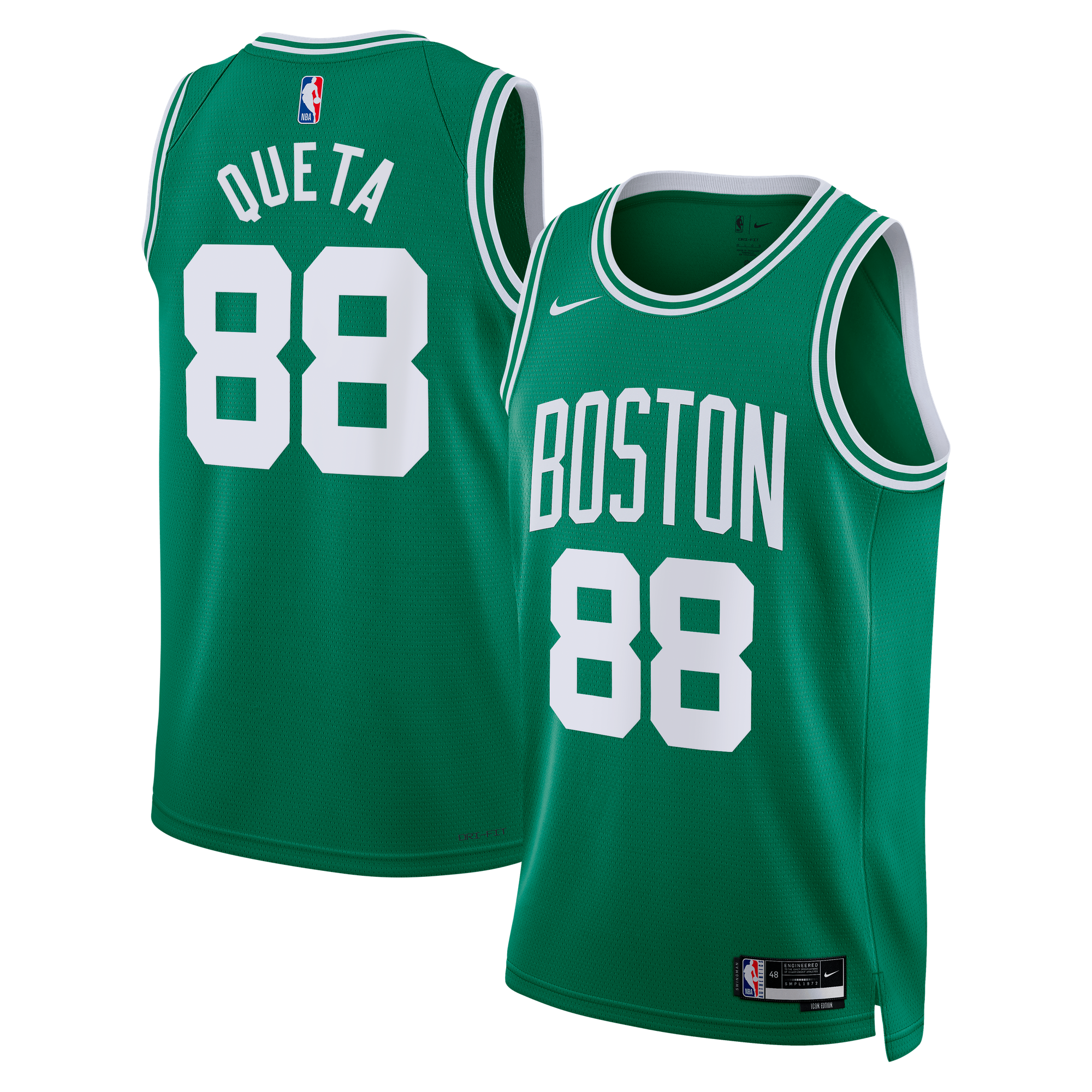 Camiseta Nike Icon Edition Swingman de los Boston Celtics - Verde Kelly - Neemias Queta - Unisex