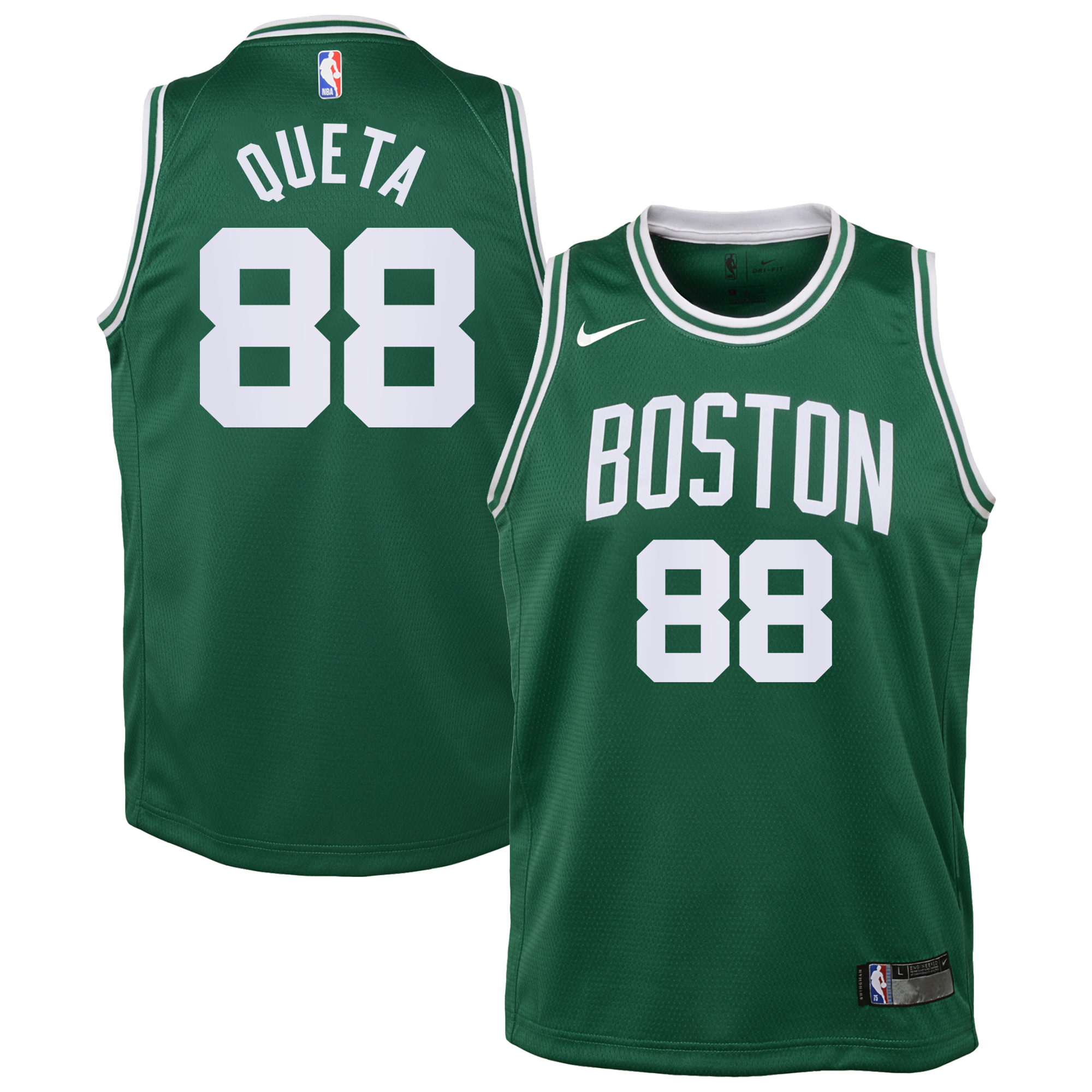 Camiseta Boston Celtics Nike Icon Edition Swingman - Verde Kelly - Neemias Queta - Juvenil
