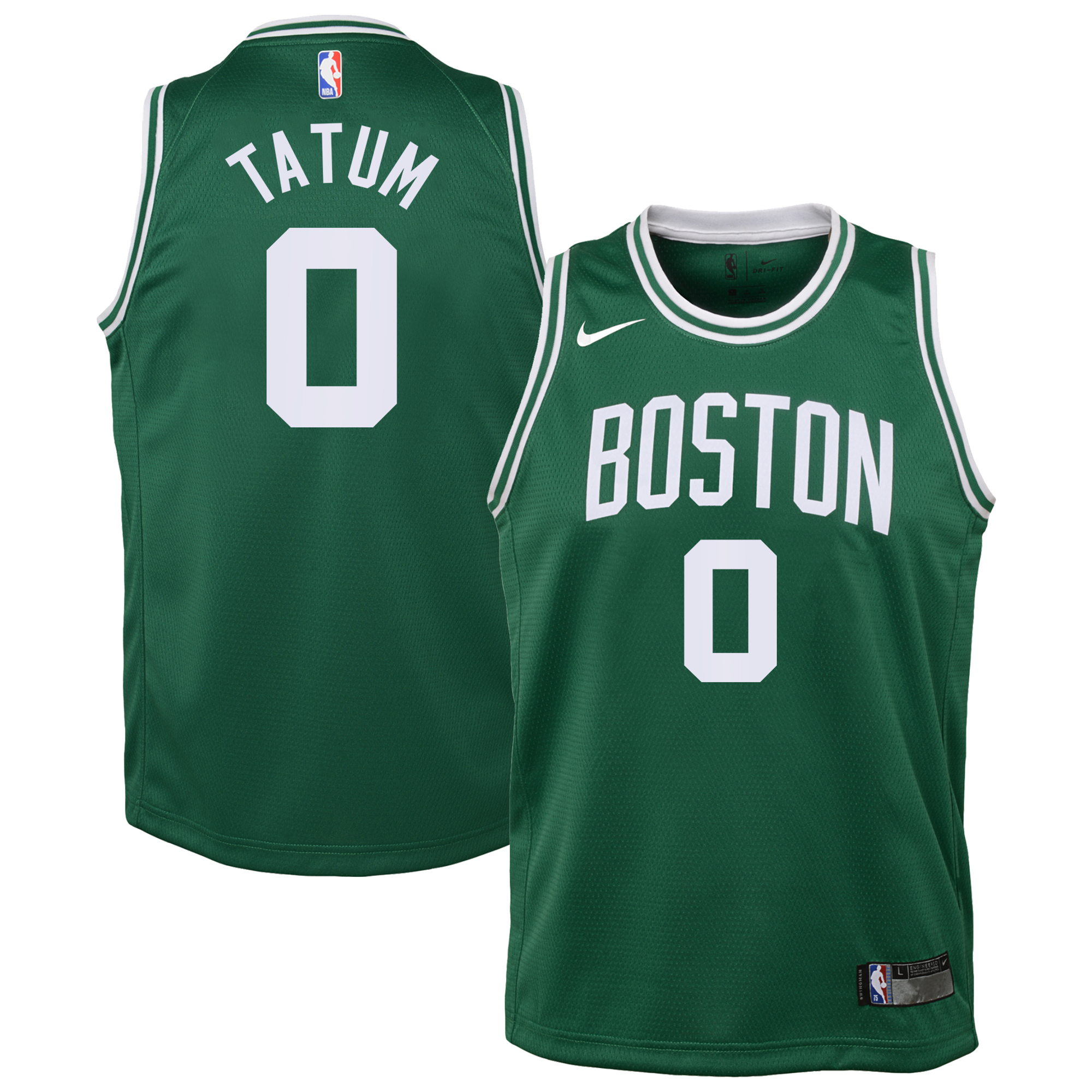 Camiseta Boston Celtics Nike Icon Edition Swingman - Verde Kelly - Jayson Tatum - Juvenil