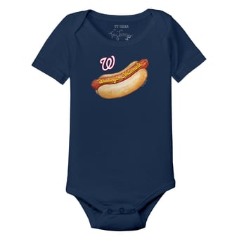 Infant Tiny Turnip Navy Washington Nationals Hot Dog Bodysuit