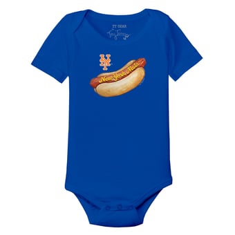 Infant Tiny Turnip Royal New York Mets Hot Dog Bodysuit