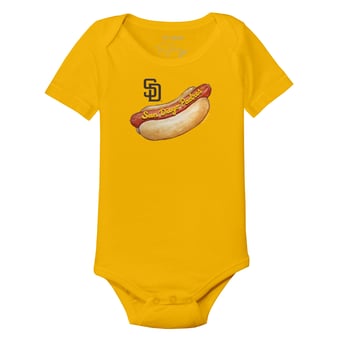 Infant Tiny Turnip Gold San Diego Padres Hot Dog Bodysuit
