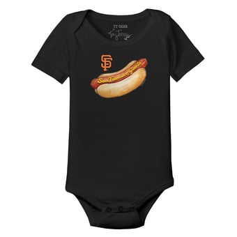 Infant Tiny Turnip Black San Francisco Giants Hot Dog Bodysuit