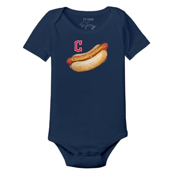 Infant Tiny Turnip Navy Cleveland Guardians Hot Dog Bodysuit