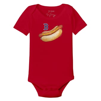 Infant Tiny Turnip Red Boston Red Sox Hot Dog Bodysuit