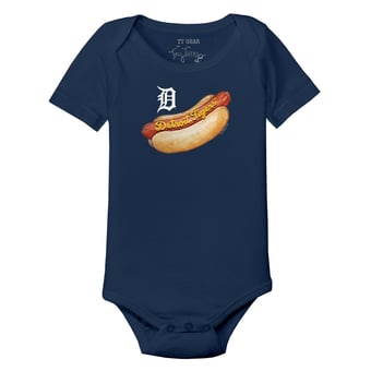 Infant Tiny Turnip Navy Detroit Tigers Hot Dog Bodysuit