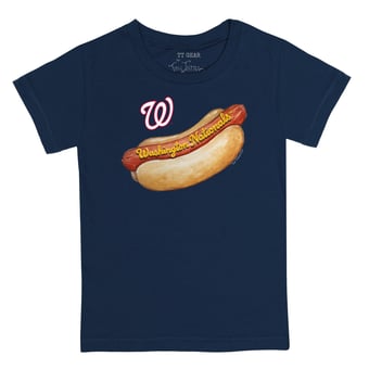 Infant Tiny Turnip Navy Washington Nationals Hot Dog T-Shirt